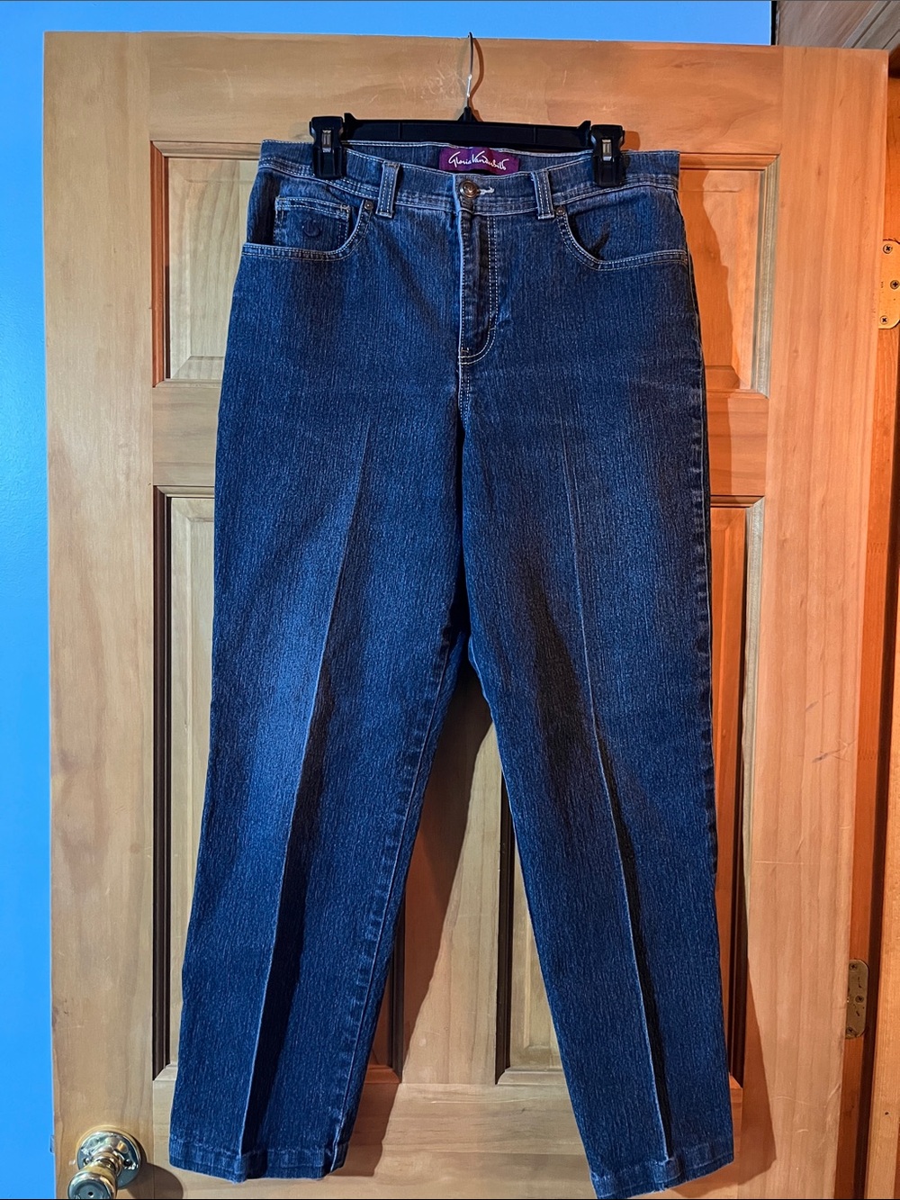 Gloria Vanderbilt Straight Leg Jeans - Dark Blue Wash